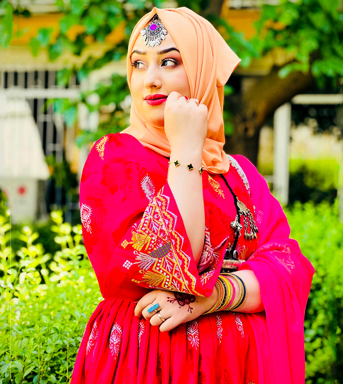 Afghan long party dress